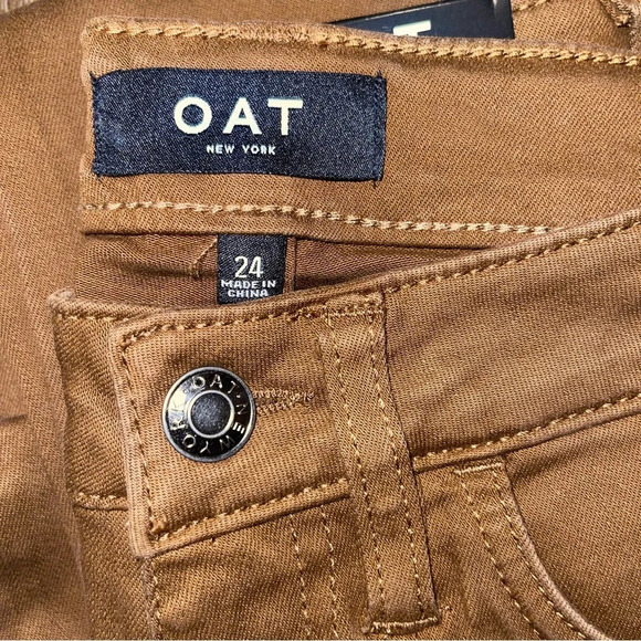 OAT NYC Utility High Rise Cargo Pocket Skinny Ankle Dark Brown Pant 24 - Picture 8 of 9